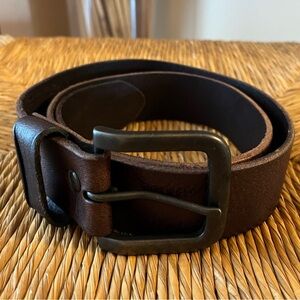 Aeropostale Leather Belt Brown Genuine Leather Pin Buckle Size S unisex